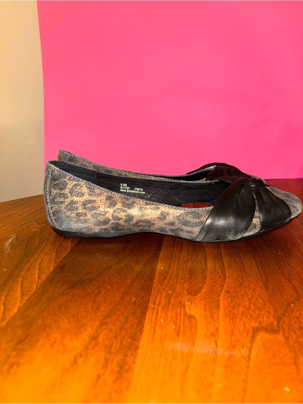 Born LillyAnimal Print Leather Upper&Lining Slip-on Shoes Flats Size 9.5 Women’s - Picture 5 of 8